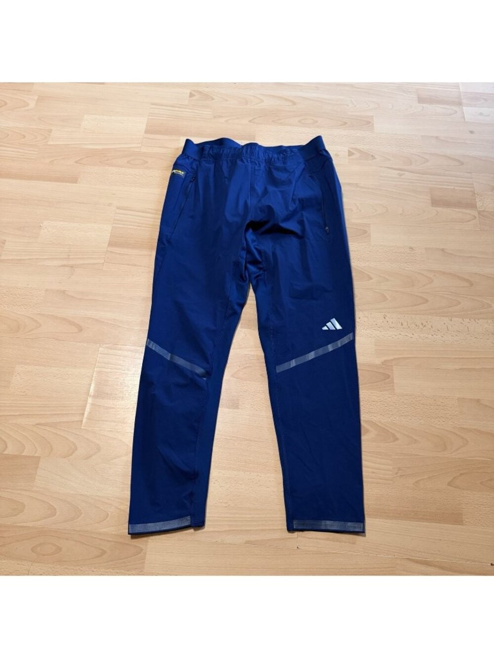 Adidas Mens  Jogger Pants Navy Blue Athletic Track Sweat Pants Tapered Logo Lrg